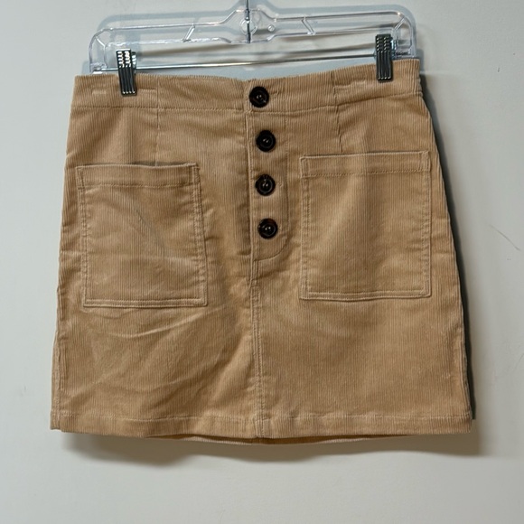 Love Tree Dresses & Skirts - Love Tree Corduroy Mini Skirt Tan Size Medium